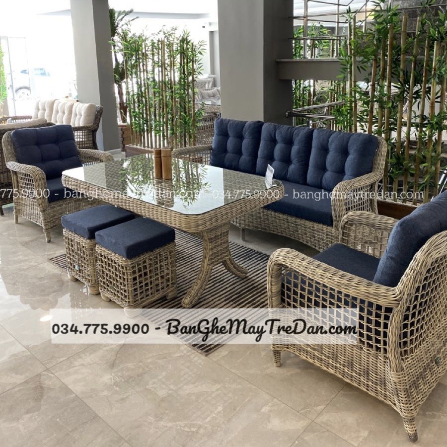 
								Bàn ghế mây nhựa cao cấp GN431