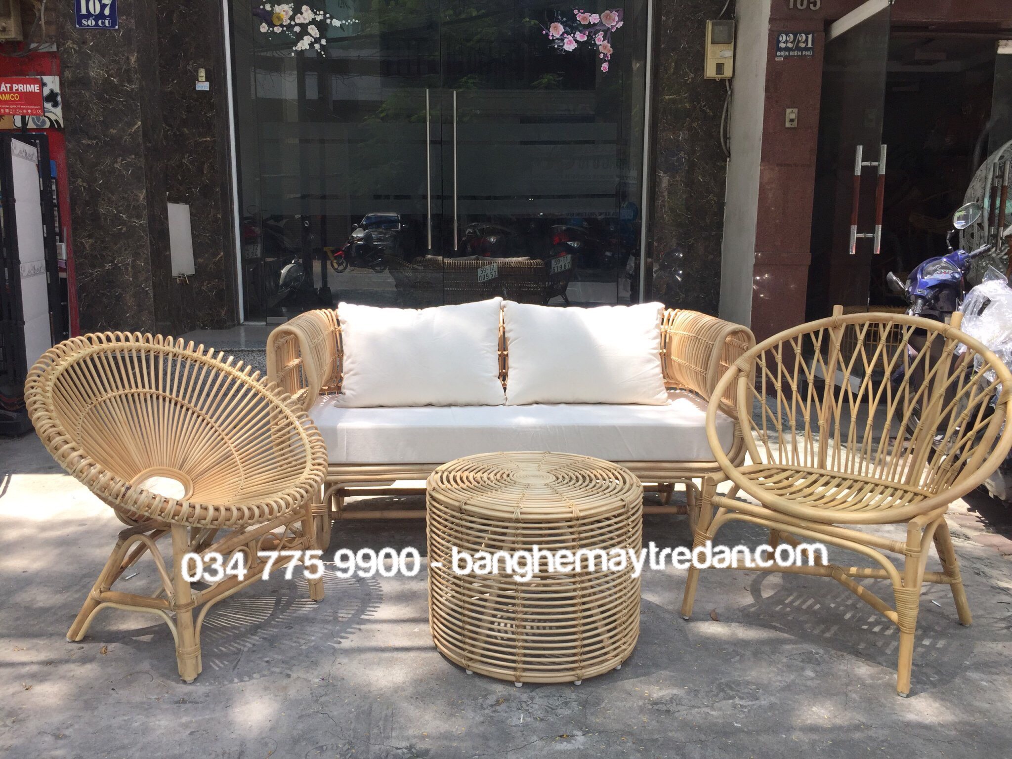 
								Bàn ghế mây GM509