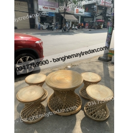 Bàn ghế mây tự nhiên GM464