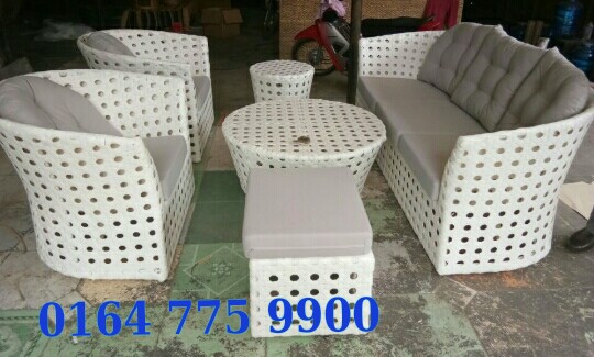 
								Salon đan mắt cáo màu trắng GN99