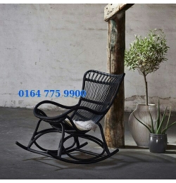 Ghế thư giãn mây sơn PU màu đen GM227