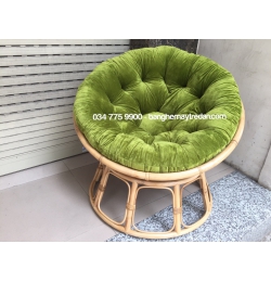 GHẾ PAPASAN SONG MÂY NỆM XANH CAO CẤP GM370