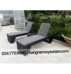 Giường hồ bơi nhựa giả mây cao cấp HB39