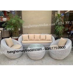 Sofa nhựa giả mây đan hình trứng hiện đại GN333