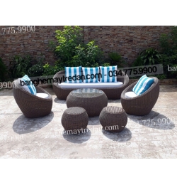 Sofa nhựa giả mây hình trứng đẹp GN334