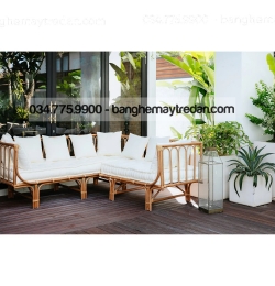 Sofa góc bằng song mây tự nhiên GM469