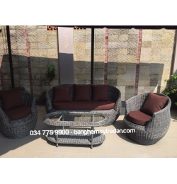 Sofa nhựa giả mây đan kín GN320