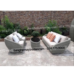 Sofa nhựa giả mây sân vườn GN338