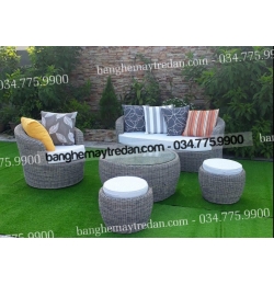 Sofa nhựa giả mây sân vườn GN339