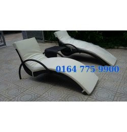 Ghế hồ bơi nhựa giả mây đẹp HB10